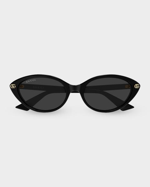 Gucci 52mm Acetate Oval Sunglasses | Neiman Marcus