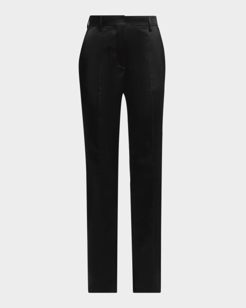 Dries Van Noten Moiré Satin Wide-Leg Drawstring Pants | Neiman Marcus