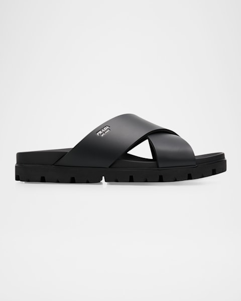 Prada Men's Rubber Thong Sandals | Neiman Marcus