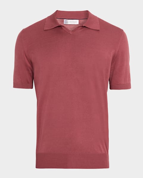 Brunello Cucinelli Men's Slim Fit Cotton Jersey Polo Shirt