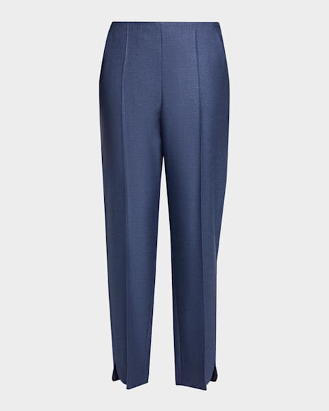 Giorgio Armani Silk Wide-Leg Trousers | Neiman Marcus