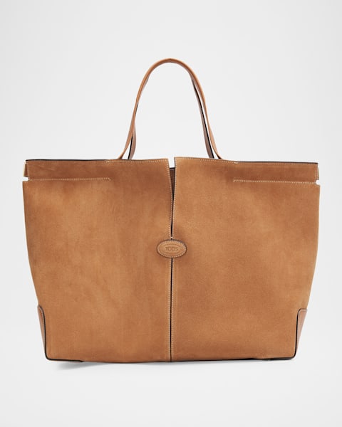 【美品】TOD'S CALF LEATHER TOTEBAG Tod's Leather & Calf Hair Shopper Tote Bag | Neiman Marcus