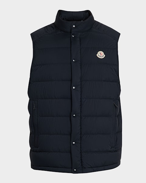 Moncler Men's Tibb Nylon Laque Vest | Neiman Marcus