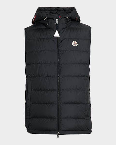 Moncler Men's Tibb Nylon Laque Vest | Neiman Marcus