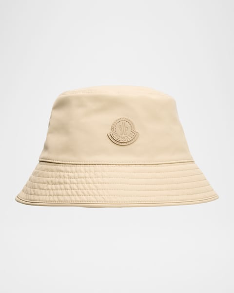 Moncler Men's Logo Patch Bucket Hat | Neiman Marcus