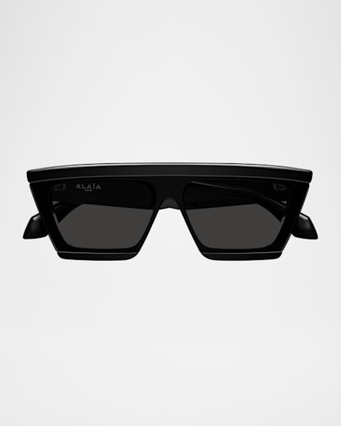 ALAIA 60mm Rounded Cat-Eye Sunglasses | Neiman Marcus