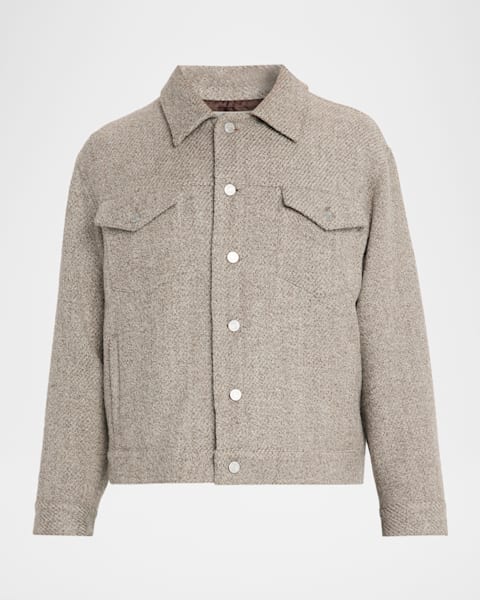Polo Ralph Lauren Men's Tick-Weave Harris Tweed Jacket | Neiman Marcus