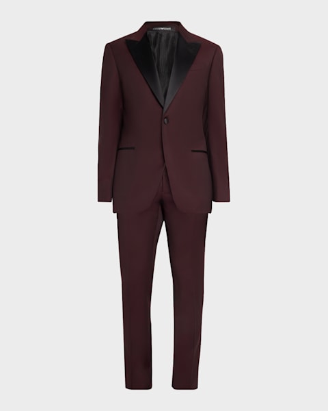 Emporio Armani Men's Wool-Blend Sharkskin G Line Suit | Neiman Marcus