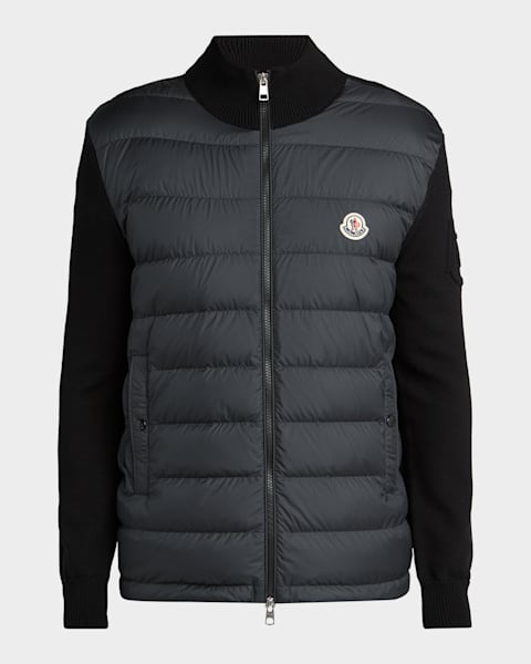 Moncler Men's Down Knit Jacket | Neiman Marcus