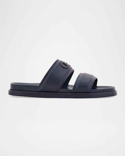 Burberry Men's Furley Check Slides | Neiman Marcus