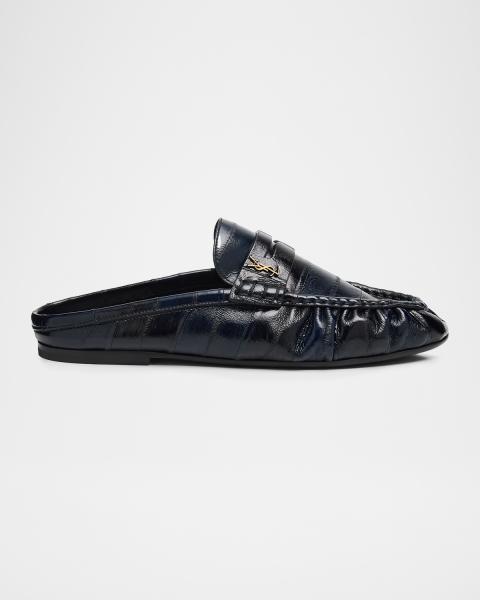 Saint Laurent Le Loafer Leather Penny Loafer Mules | Neiman  display picture 1