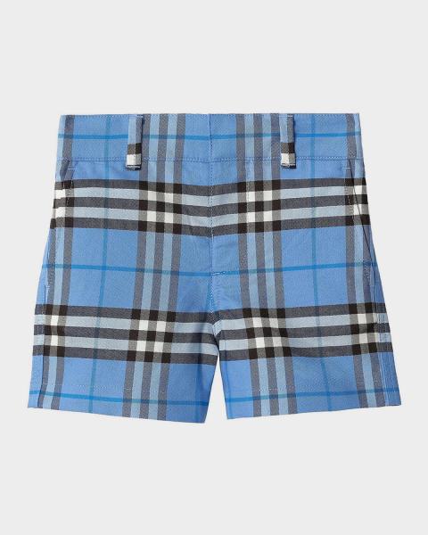 Burberry Boy's Oscar Embroidered EKD Shorts, Size 3-14 | Neiman Marcus