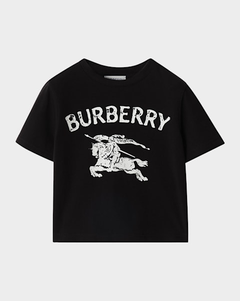 Burberry Boy's Cedar EKD Label Short-Sleeve Cotton T-Shirt, Size