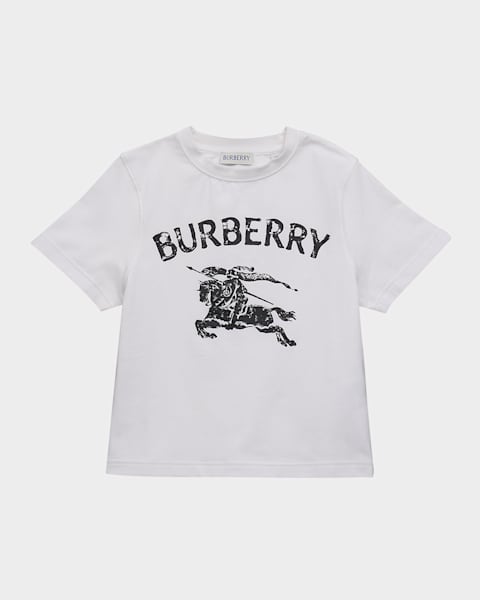 Burberry Boy's Cedar Short-Sleeve Toweling Logo T-Shirt, Size 3-14