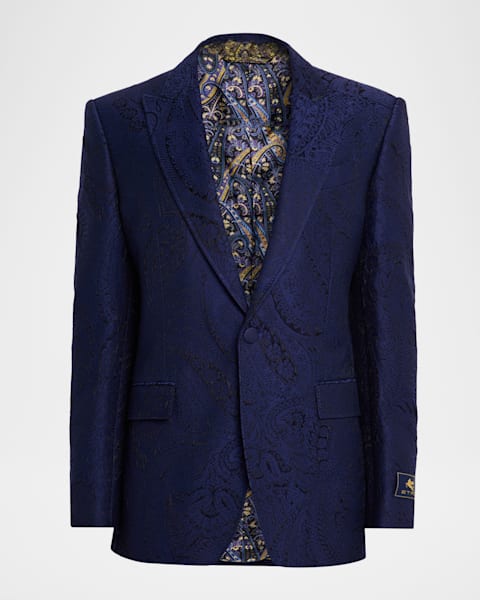Etro Men's Paisley Jacquard Single-Breasted Blazer | Neiman Marcus