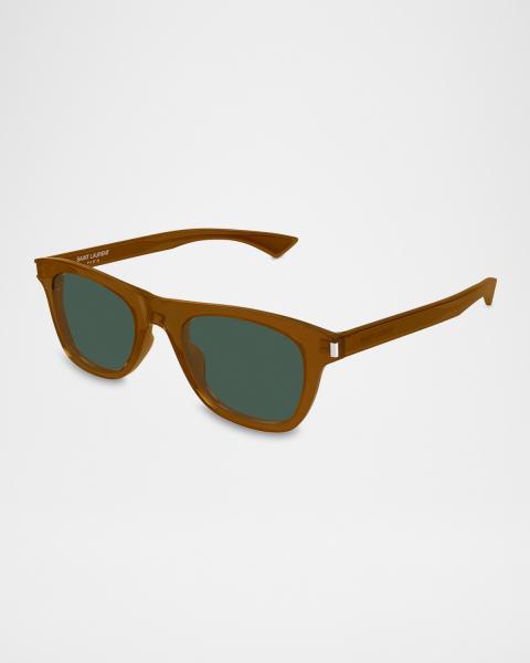 Saint Laurent Men's SL 620 Acetate Round Sunglasses | Neiman Marcus