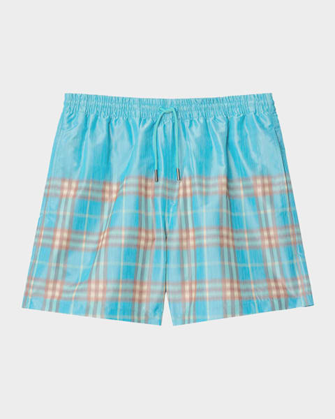 Burberry Men's Guildes Signature Check Swim Trunks | Neiman Marcus