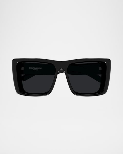Saint Laurent Vintage Logo 61mm Acetate Square Sunglasses | Neiman