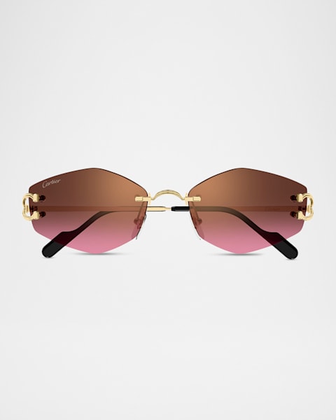 Cartier Première de Cartier 56mm Geometric Sunglasses | Neiman Marcus