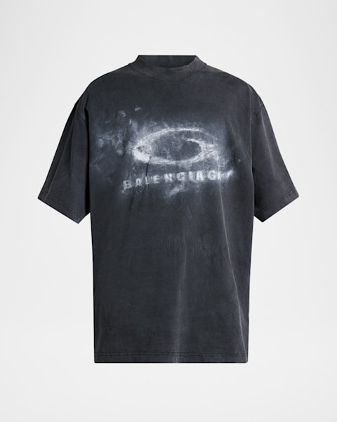 Balenciaga Men's Burning Unity Oversized T-Shirt | Neiman Marcus