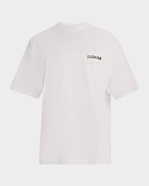 Balenciaga Men's Dirty BB Paris Icon T-Shirt | Neiman Marcus
