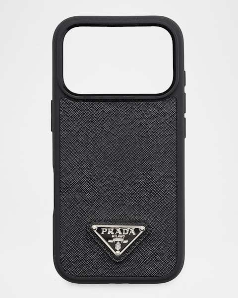 Prada Men's Saffiano Leather iPhone 17 Pro Max Phone Case | Neiman