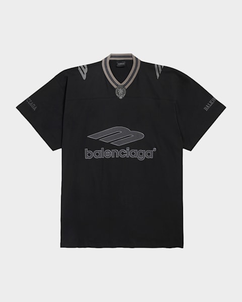 Balenciaga Men's Burning Unity Oversized T-Shirt | Neiman Marcus