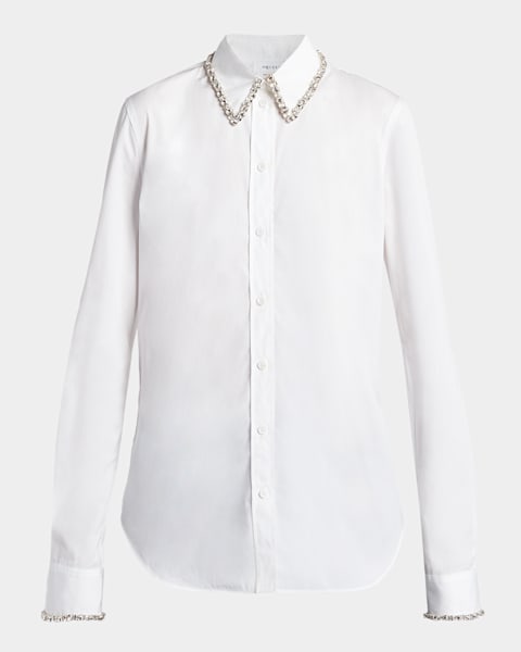 CALLAS Milano Savile Pleated Button-Down Shirt | Neiman Marcus