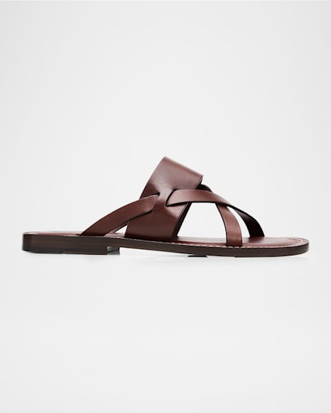 Brunello Cucinelli Men's Woven Suede Sandals | Neiman Marcus