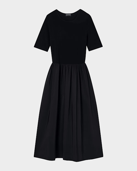 Emporio Armani Button-Down Linen Chambray Maxi Dress | Neiman Marcus