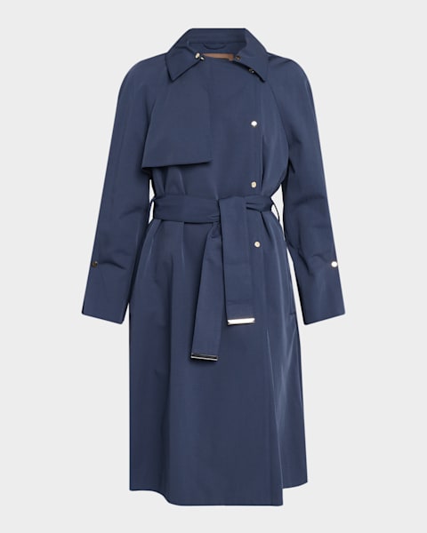 美品！GIORGIO ARMANI脱着ライナー濃紺トレンチコート46 Emporio Armani Wool Belted Trench Coat | Saks Fifth Avenue