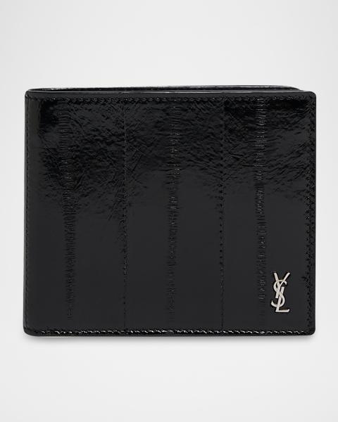Saint Laurent Men's YSL East-West Logo Bi-Fold Wallet | Neiman Marcus