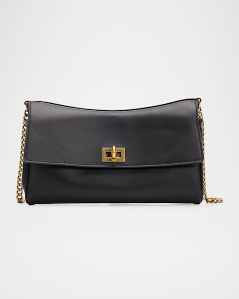Jil Sander Linea Angular Leather Shoulder Bag | Neiman Marcus