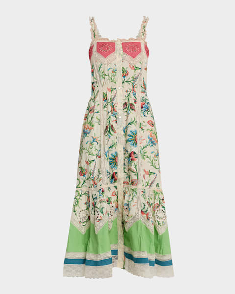 etro asymmetric dress ETRO Long silk Dress MULTICOLOUR main image 1