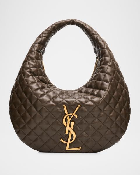 Saint Laurent Cassandre YSL Shoulder Bag in Chevron Quilted