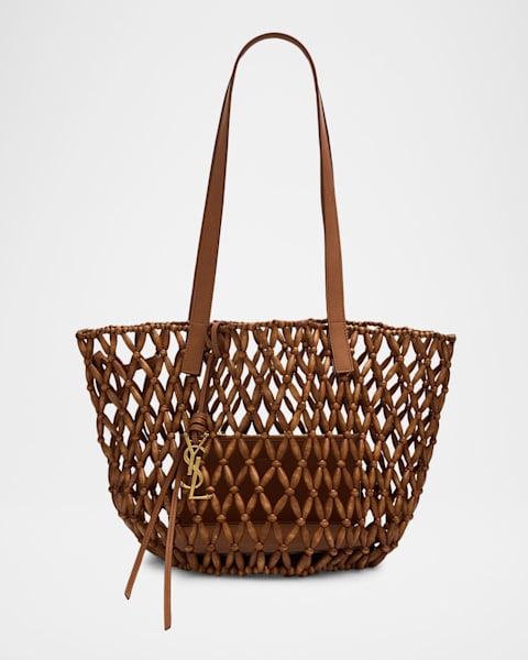 Saint Laurent Shopping North- South Toy Tote Bag in Smooth Leather