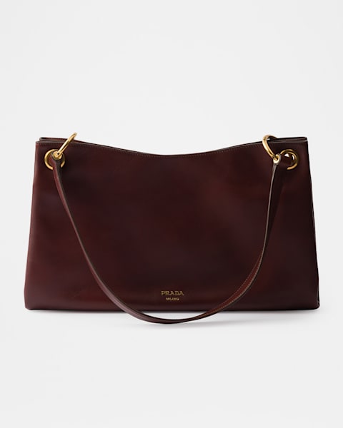 バッグ PRADA leather mini hand bag brown Prada Leather Mini Top Handle bag | Saks Fifth Avenue