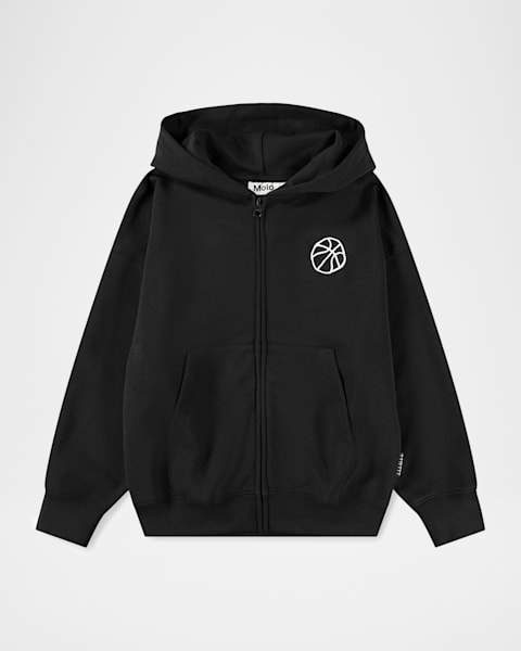 【BURBERRY BLACK LABEL】 Burberry Boy's Clyde EKD Label Hoodie, Size 3-12 | Neiman Marcus