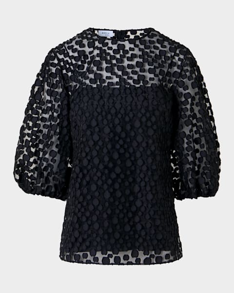 Etro Paisley Semi-Sheer Silk Blouse | Neiman Marcus