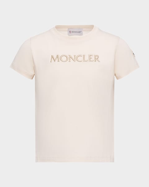 MONCLER ホワイト Tシャツ キッズ　 サイズ12A レディースS Moncler Girl's Logo Embroidered T-Shirt, Size 12M-3 | Neiman Marcus
