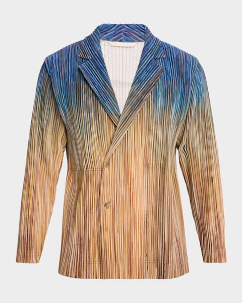 HOMME PLISSÉ ISSEY MIYAKE ノーカラージャケット Homme Plisse Issey Miyake Men's Pleated Single-Button Sports