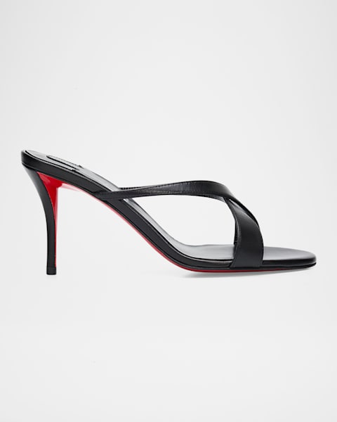 Christian Louboutin 80mm Miss Z Patent Mule Sandals | Neiman Marcus