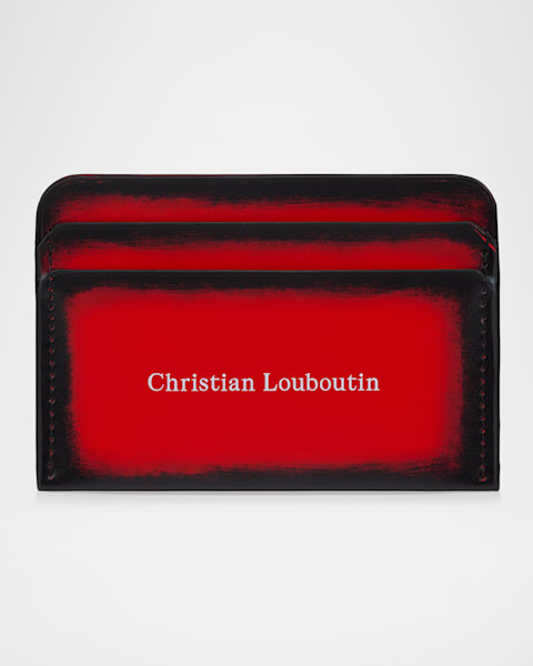 Christian Louboutin Kios Card Case in Leather with Loubinthesky
