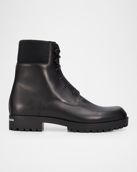bally レザー ハイカットブーツ Bally Men's Wently Grainy Leather Side-Zip Ankle Boots | Neiman Marcus