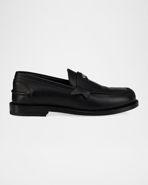 Christian Louboutin Men's Abrasivato Leather Red-Sole Penny