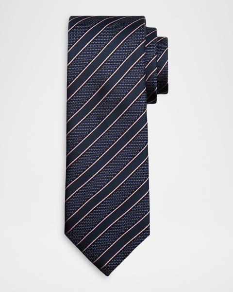 ネクタイ SAINT LAURENT PARIS STRIPE SILK TIE Saint Laurent Men's Solid Silk Satin Tie | Neiman Marcus