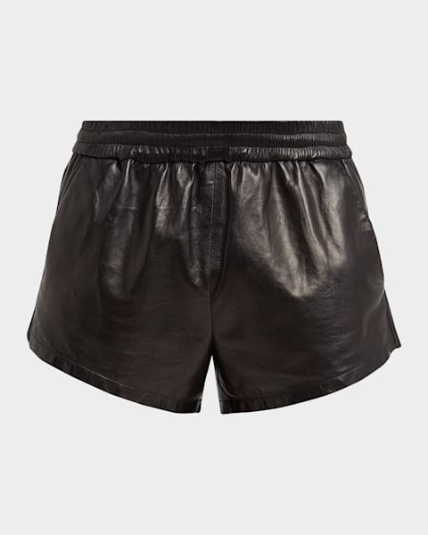 Hudson Men's 5-Pocket Leather Work Shorts | Neiman Marcus