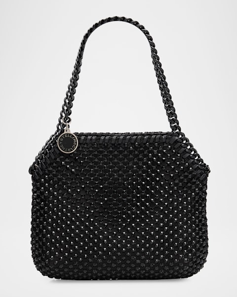 Stella McCartney Falabella Floral-Embroidered Denim Shoulder Bag