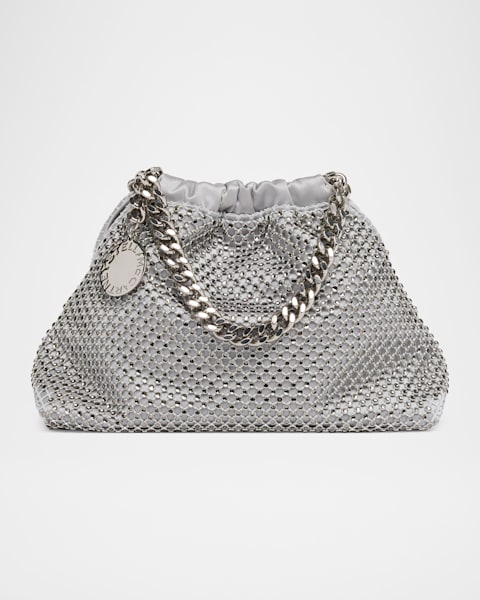 Stella McCartney Logo Perforated Foldover Top Crossbody Bag