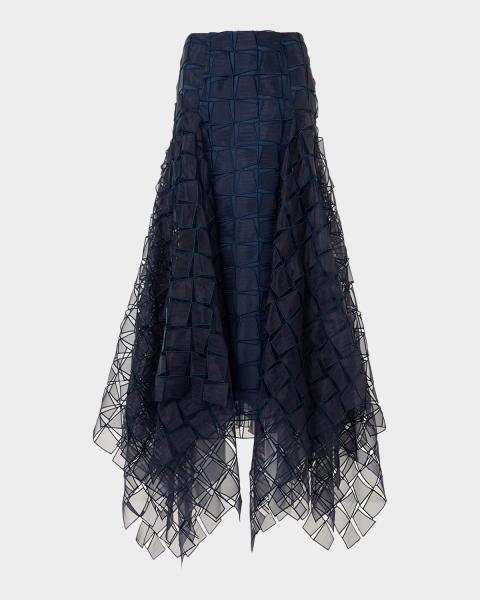 ALICE + OLIVIA Davina Handkerchief Midi Skirt | Neiman Marcus